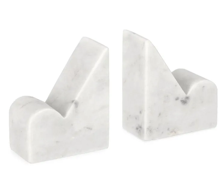 Oggettistica>Bizzotto SET2 DECORAZIONE KANDY MARMO BIANCO H12