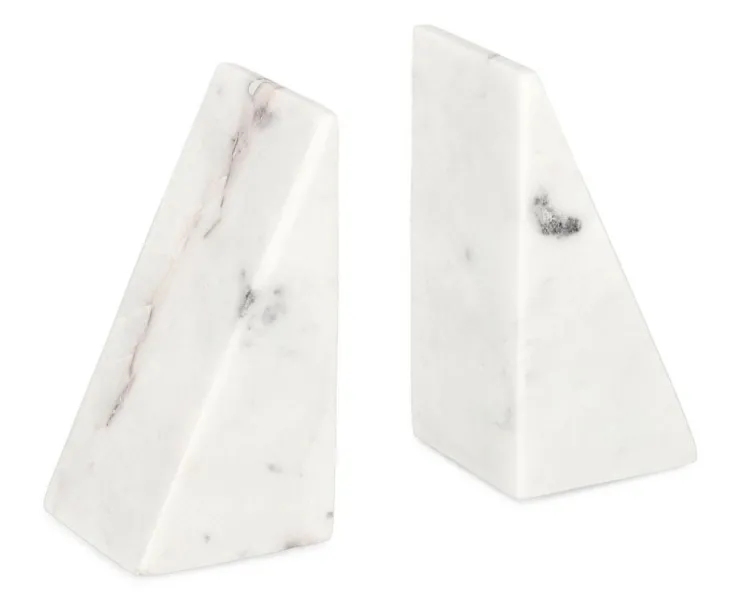 Oggettistica>Bizzotto SET2 DECORAZIONE KANDY MARMO BIANCO H15