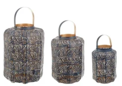 Lanterne>Bizzotto SET3 LANTERNA KAYLIE BOMB BLU-ORO