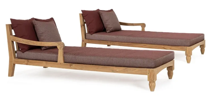 Daybed>Bizzotto SET2 LOUNGE C-C BALI WINE - FSC