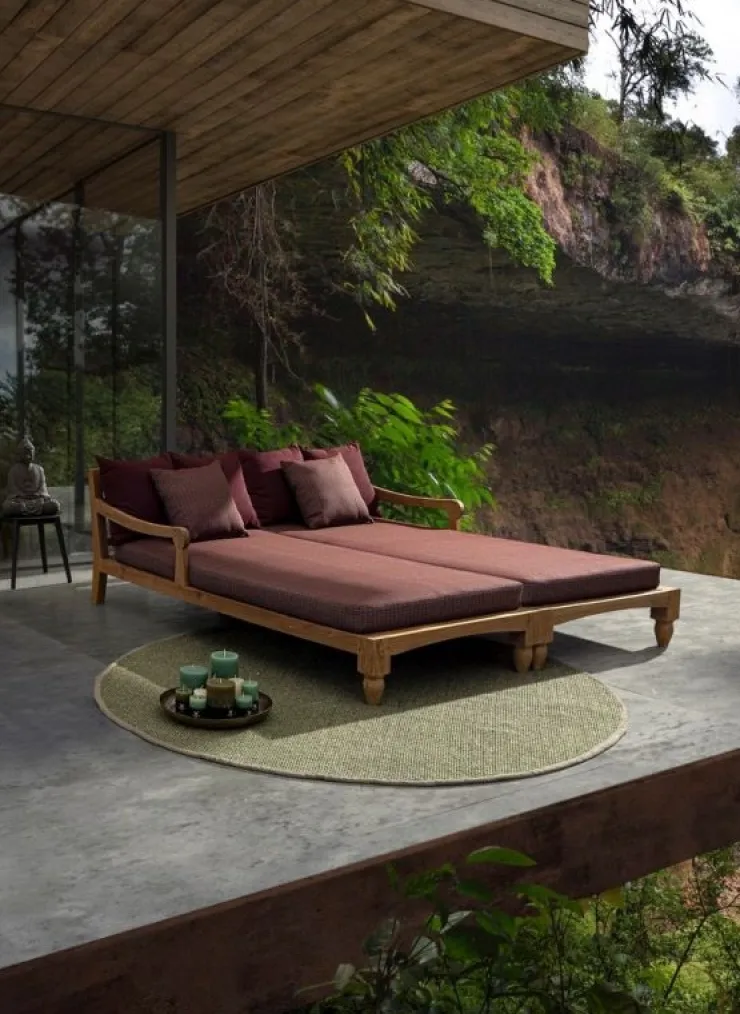 Daybed>Bizzotto SET2 LOUNGE C-C BALI WINE - FSC