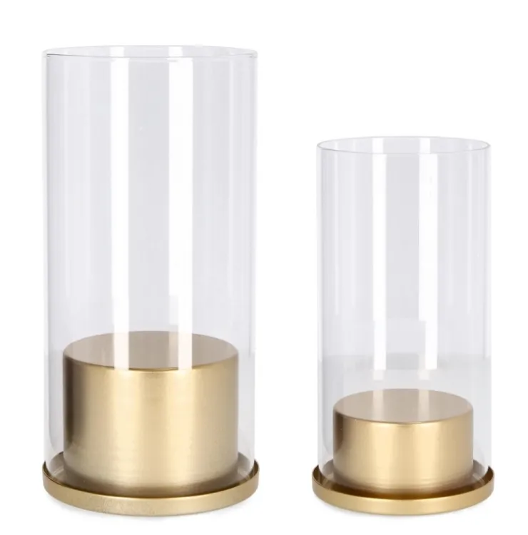 Portacandele>Bizzotto SET2 P.CANDELA KEIRA ORO