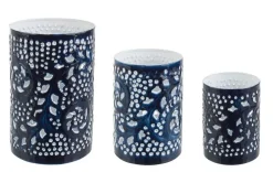 Portacandele>Bizzotto SET3 P.CANDELA YANNICK CIL BLU