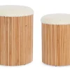 Pouf>Bizzotto SET2 POUF CONTENITORE IN TESSUTO NATURALE - NEDA