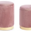 Pouf>Bizzotto SET2 POUF CONTENITORE ROSA ANTICO - POLINA