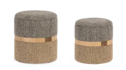 Pouf>Bizzotto SET2 POUF CONTENITORE TANYA SAVANA
