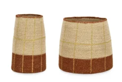 Ceste Decorative>Bizzotto SET2 P.VASO DECORAT TUY NATURALE MARRONE