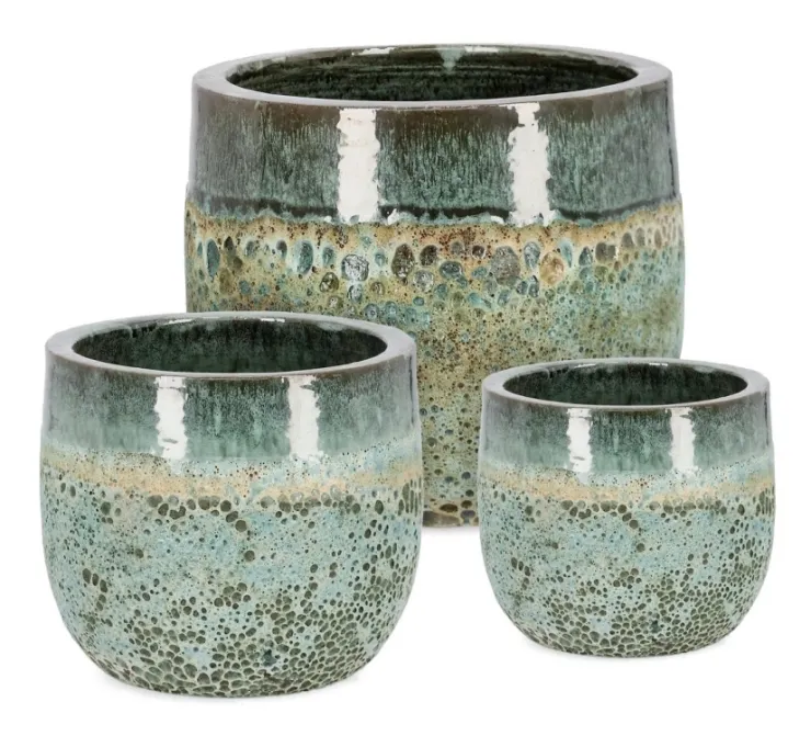 Vasi E Coprivasi>Bizzotto SET3 P.VASO DUYEN TO VERDE GIADA