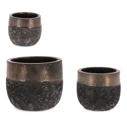 Vasi E Coprivasi>Bizzotto SET3 P.VASO DUYEN TONDO BASSO RUSTY
