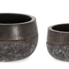 Vasi E Coprivasi>Bizzotto SET2 P.VASO DUYEN TONDO BASSO RUSTY