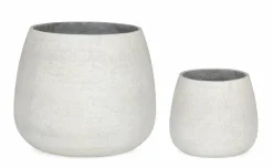Vasi E Coprivasi>Bizzotto SET2 P.VASO EMEI BOMBATO BEIGE