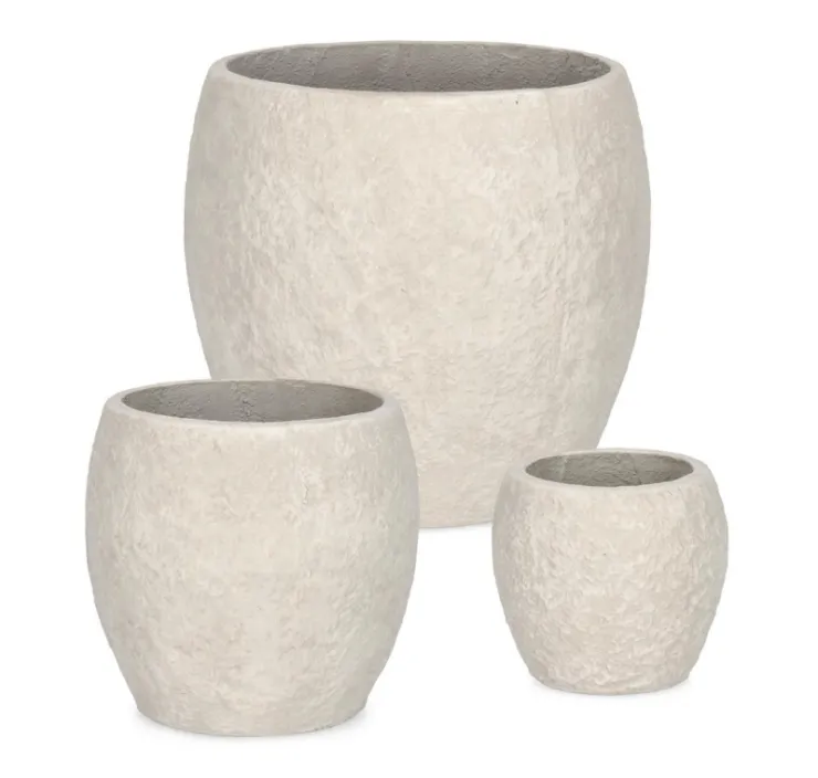 Vasi E Coprivasi>Bizzotto SET3 P.VASO MEILI BOMBATO BEIGE