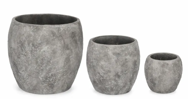Vasi E Coprivasi>Bizzotto SET3 P.VASO MEILI BOMBATO GRIGIO