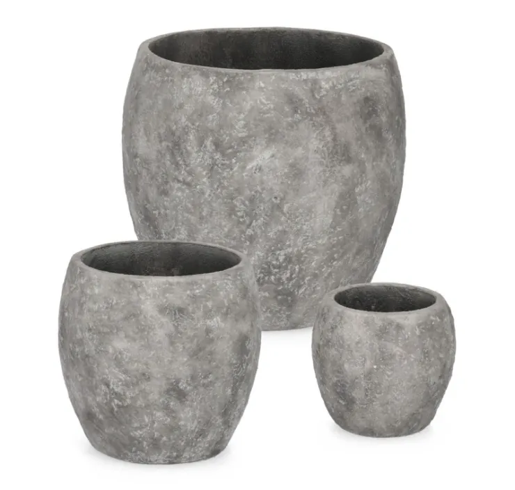 Vasi E Coprivasi>Bizzotto SET3 P.VASO MEILI BOMBATO GRIGIO