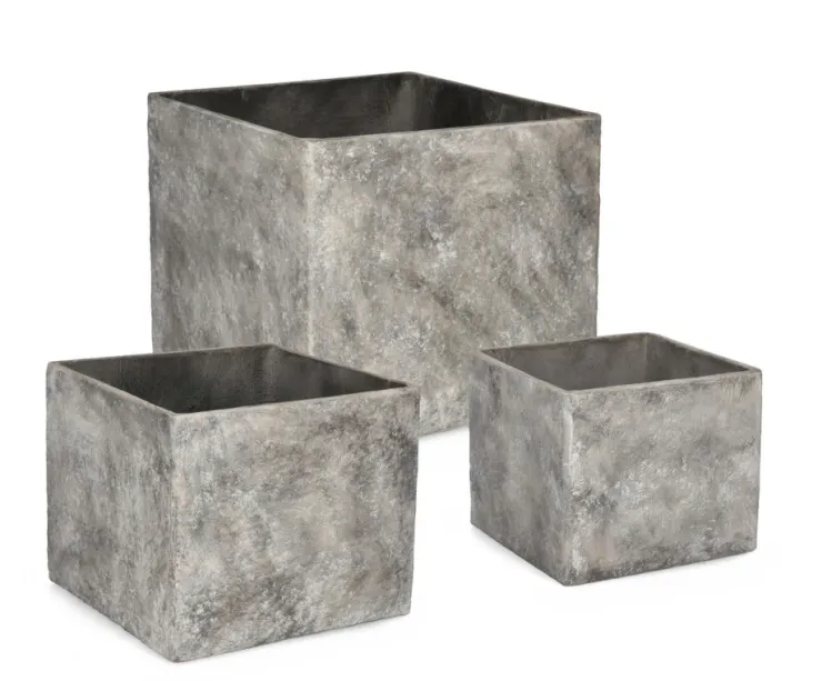 Vasi E Coprivasi>Bizzotto SET3 P.VASO MEILI QUADRATO ALTO GRIGIO