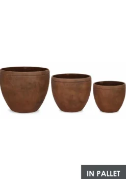 Vasi E Coprivasi>Bizzotto SET3 P.VASO MEILI TONDO ALTO RUSTY