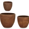 Vasi E Coprivasi>Bizzotto SET3 P.VASO MEILI TONDO BASSO RUSTY