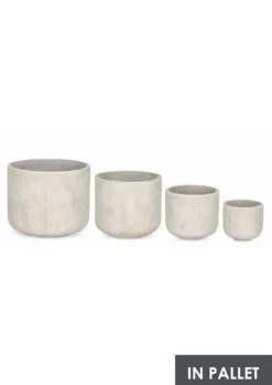 Vasi E Coprivasi>Bizzotto SET4 P.VASO MEILI TONDO BEIGE