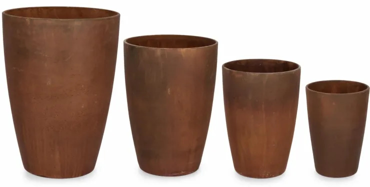 Vasi E Coprivasi>Bizzotto SET4 P.VASO MEILI TONDO RUSTY