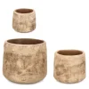 Vasi E Coprivasi>Bizzotto SET3 P.VASO MINH BASSO TERRACOTTA BRUNIT