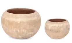Vasi E Coprivasi>Bizzotto SET2 P.VASO MINH BOMB TERRACOTTA MARRONE