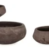 Vasi E Coprivasi>Bizzotto SET3 P.VASO MINH CIOTOLA TERRACOTTA SCUR