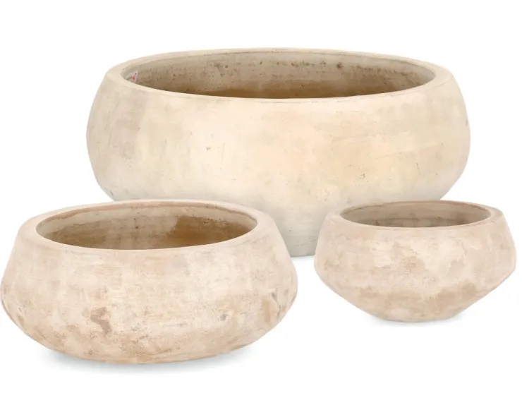 Vasi E Coprivasi>Bizzotto SET3 P.VASO MINH CIOTOLA TERRACOT CHIARA