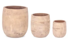Vasi E Coprivasi>Bizzotto SET3 P.VASO MINH TO ALTO TERRACOTTA MARR