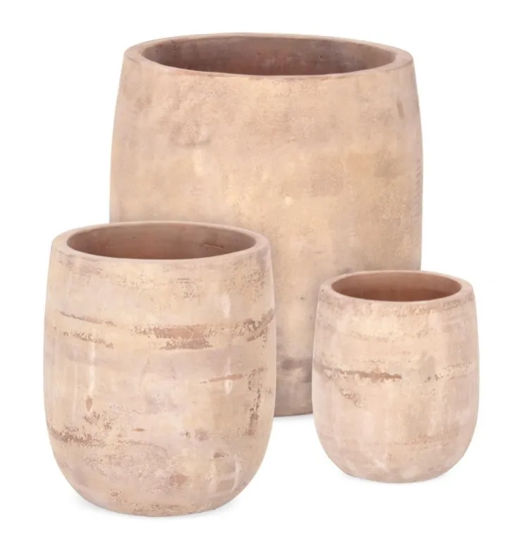Vasi E Coprivasi>Bizzotto SET3 P.VASO MINH TO ALTO TERRACOTTA MARR