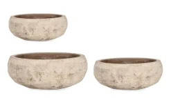 Vasi E Coprivasi>Bizzotto SET3 P.VASO MINH TOND TERRACOTTA BRUNITA