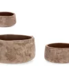 Vasi E Coprivasi>Bizzotto SET3 P.VASO MINH TONDO TERRACOTTA BRUNIT
