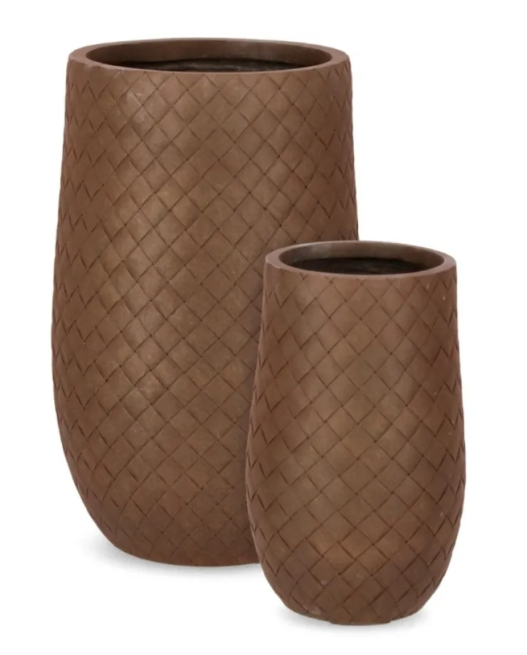 Vasi E Coprivasi>Bizzotto SET2 P.VASO RHOMBUS BOMB ALTO RUSTY