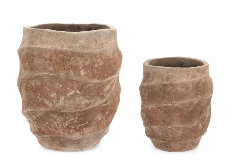 Vasi E Coprivasi>Bizzotto SET2 P.VASO TEIDE ALTO TERRACOTTA BRUNIT