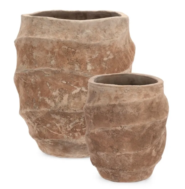 Vasi E Coprivasi>Bizzotto SET2 P.VASO TEIDE ALTO TERRACOTTA BRUNIT