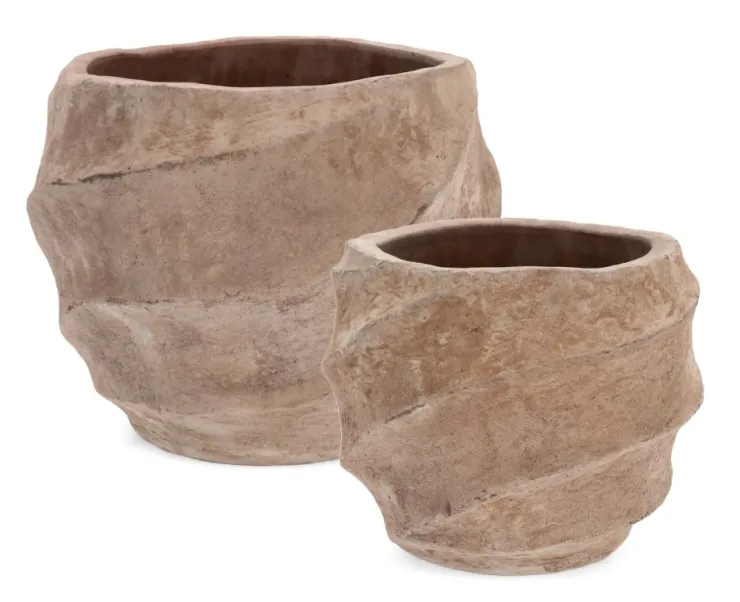Vasi E Coprivasi>Bizzotto SET2 P.VASO TEIDE BASS TERRACOTTA BRUNIT