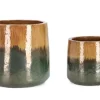 Vasi E Coprivasi>Bizzotto SET2 P.VASO THRAN ALTO MELANGE OCRA
