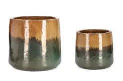 Vasi E Coprivasi>Bizzotto SET2 P.VASO THRAN ALTO MELANGE OCRA
