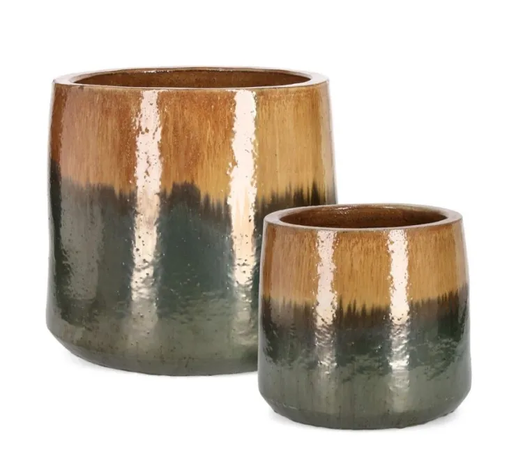 Vasi E Coprivasi>Bizzotto SET2 P.VASO THRAN ALTO MELANGE OCRA