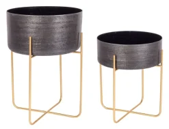 Coprivasi>Bizzotto SET2 P.VASO VARANASI STAND TO NERO