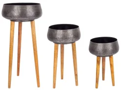Coprivasi>Bizzotto SET3 P.VASO VARANASI TREPPIEDE TO NERO