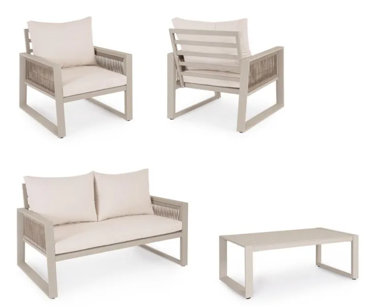 Salotti Completi>Bizzotto SET4 SALOTTO C-C CAPTIVA PEYOTE