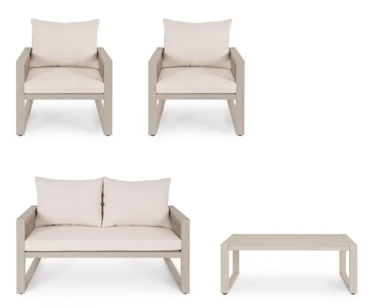 Salotti Completi>Bizzotto SET4 SALOTTO C-C CAPTIVA PEYOTE
