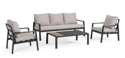 Salotti Completi>Bizzotto SET4 SALOTTO C-C ELNA ANTRACITE LH32