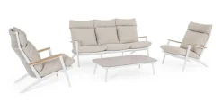 Salotti Completi>Bizzotto SET4 SALOTTO C-C IBISCO BIANCO WG20