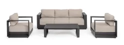 Salotti Completi>Bizzotto SET4 SALOTTO C-C MOSES ANTRACITE YK13