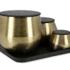 Oggettistica>Bizzotto SET3 SCATOLA KAMYA - VASSOIO C-COP OR NE