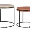 Tavolini>Bizzotto SET2 TAVOLINI IN ACCIAIO BEIGE TERRACOTTA - KETAKI