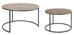 Tavolini>Bizzotto SET2 TAVOLINI IN ALLUMINIO X34 - AMIRA