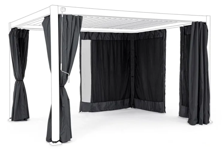 Pergole E Gazebo>Bizzotto SET4 TELI LAT+ZANZ PERGOLA OCEAN 3X4 ANT