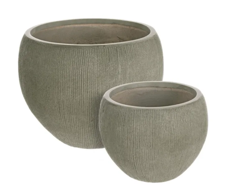 Vasi E Coprivasi>Bizzotto SET2 VASO BRUSH SFERA SALVIA